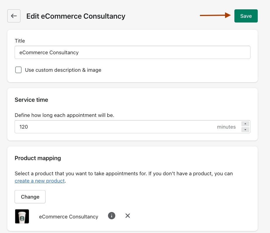Edit an existing service
