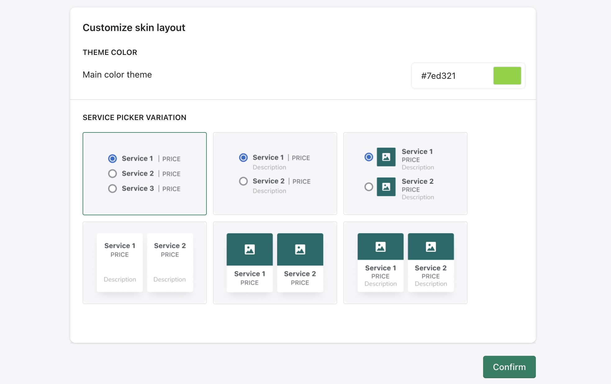 custom appearance XO Booking