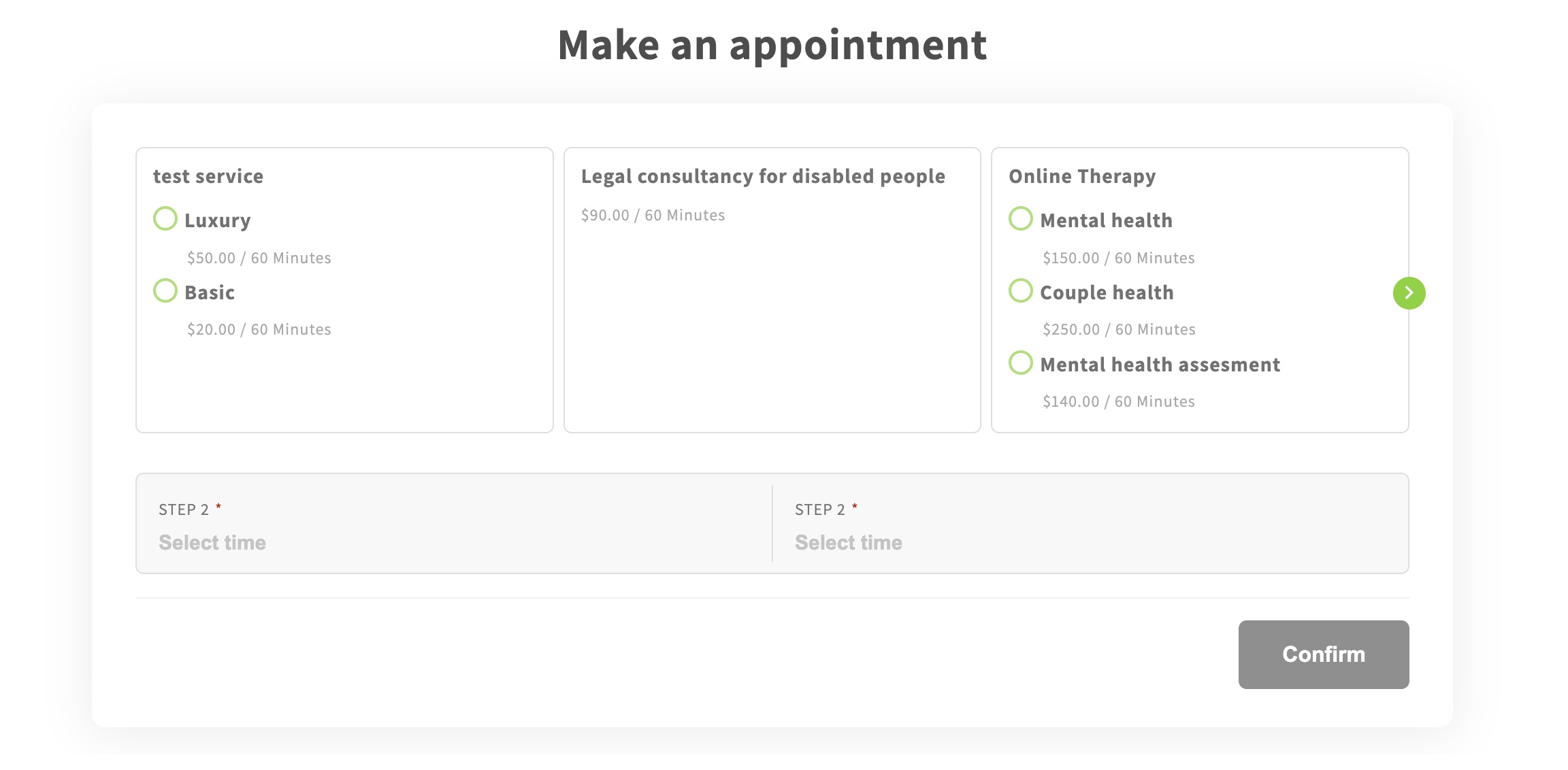 custom appearance XO Booking