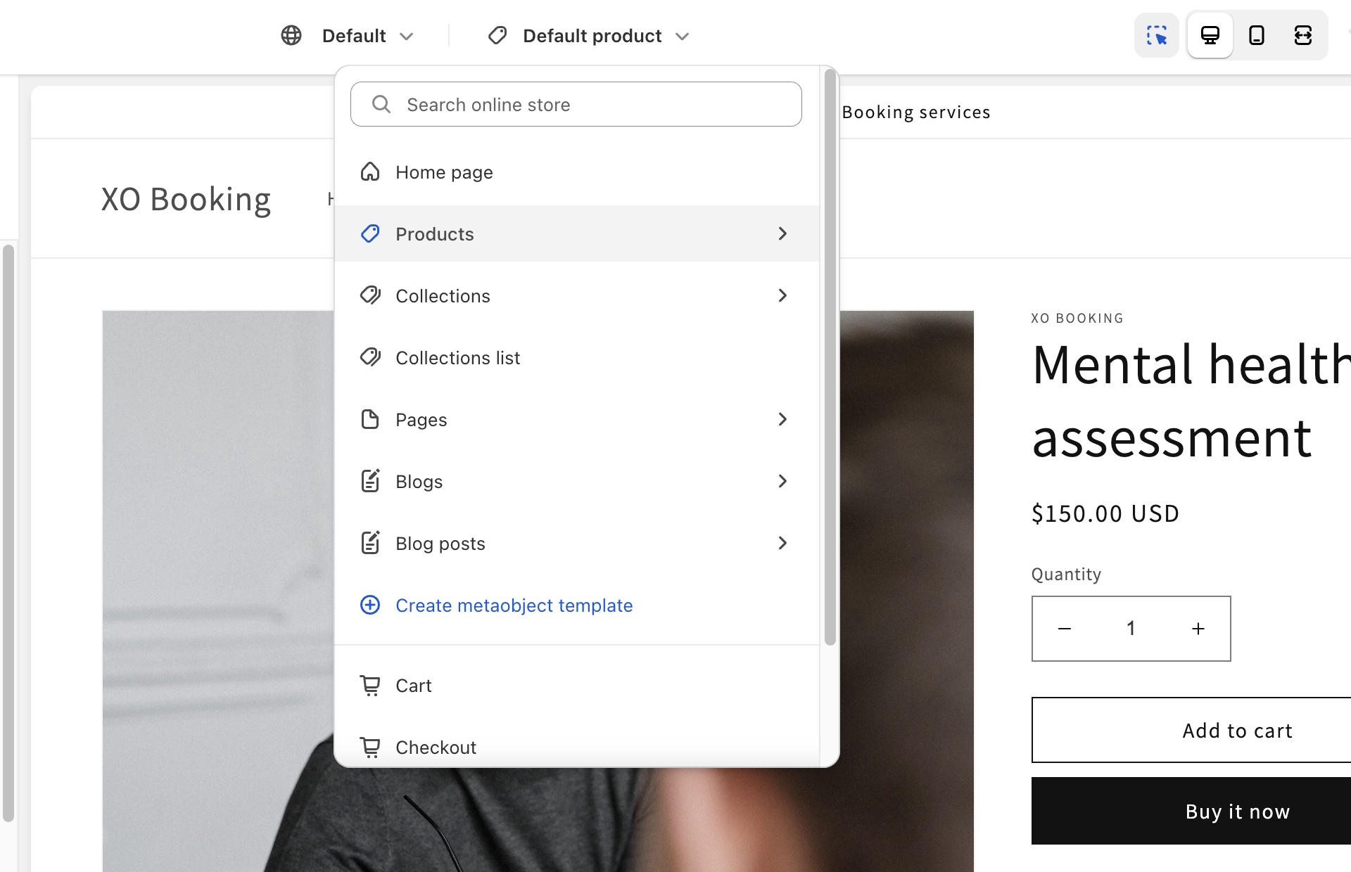 custom appearance XO Booking