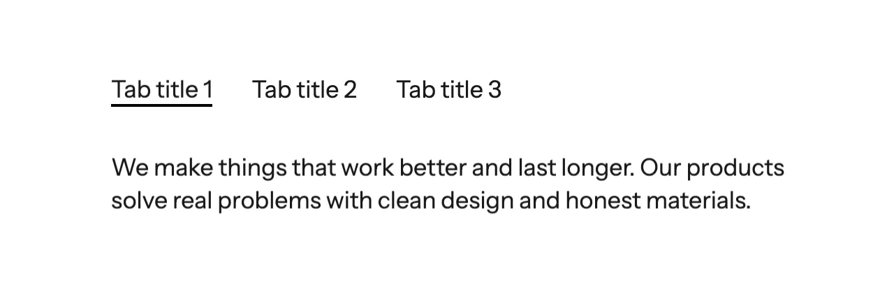 Tabs block