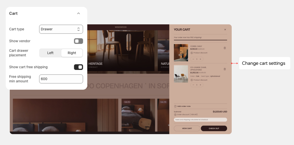 Fullframe theme settings