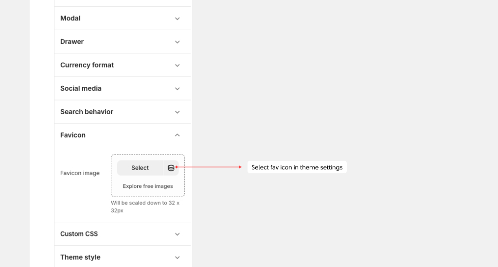 Fullframe theme settings