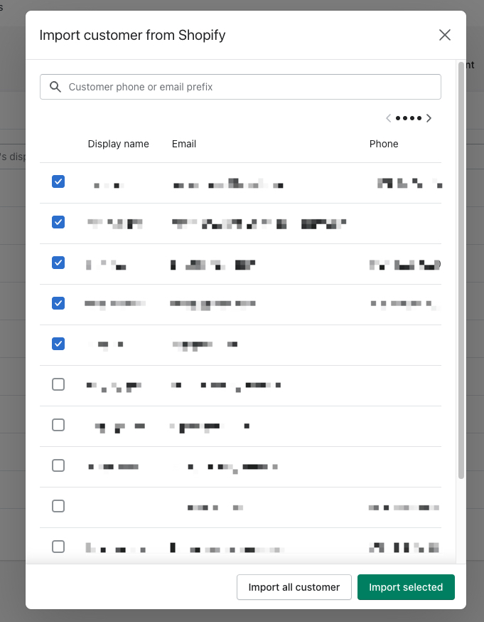 import Shopify customers