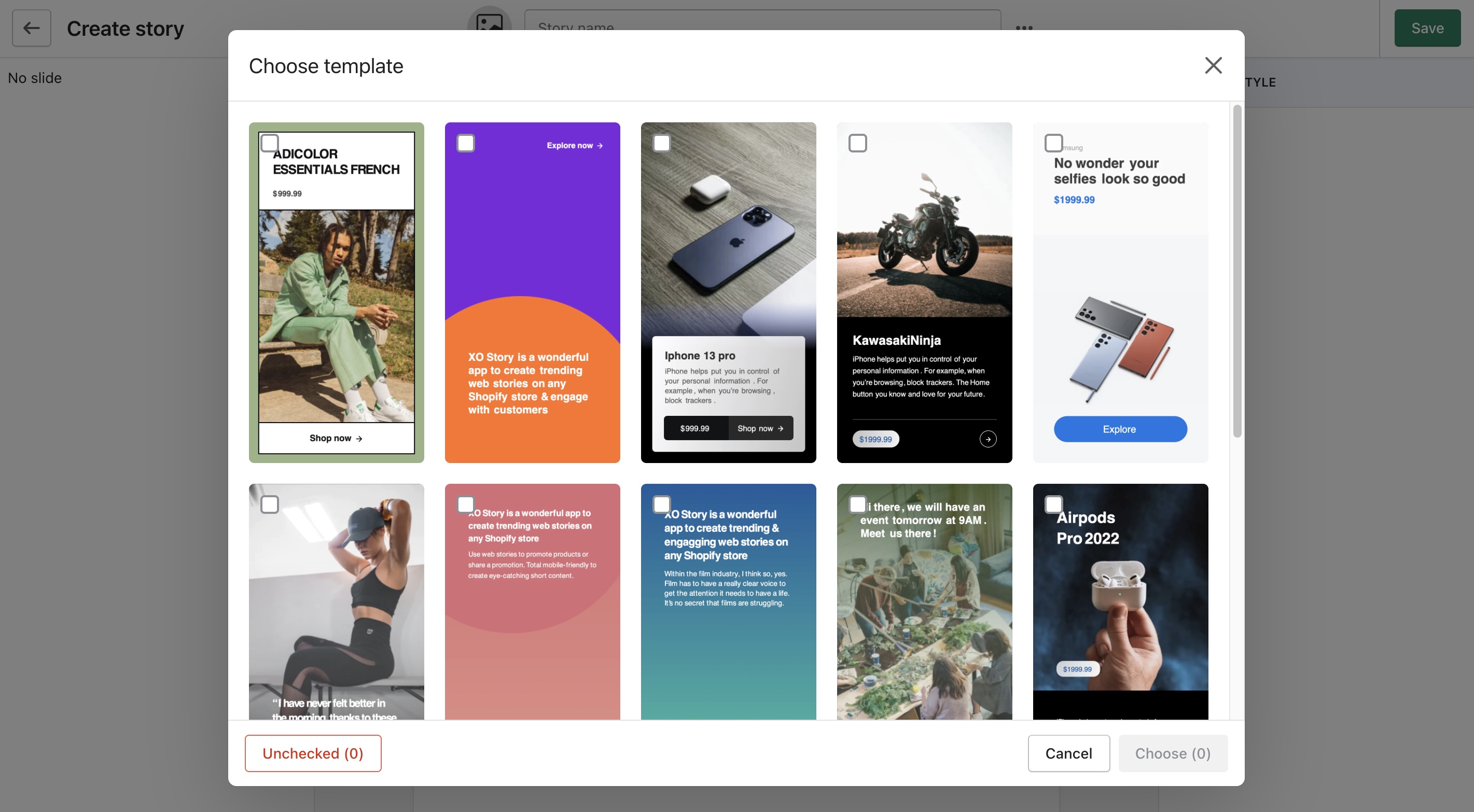 quick start new story